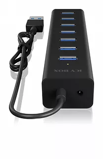 IcyBox IB-HUB1700-U3 7-Port USB HUB+zasilacz