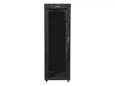 Lanberg Szafa instalacyjna rack stojąca 19 37u 600x800 czarna, drzwi szklane lcd (Flat pack)