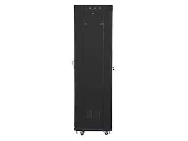 Lanberg Szafa instalacyjna rack stojąca 19 42u 600x600 czarna, drzwi szklane lcd (Flat pack)