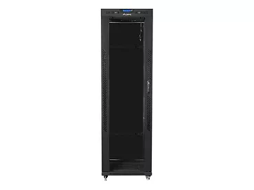 Lanberg Szafa instalacyjna rack stojąca 19 42U 600x800 czarna, drzwi szklane lcd (Flat pack)