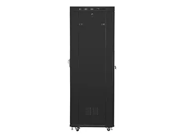 Lanberg Szafa instalacyjna rack stojąca 19 42U 600x800 czarna, drzwi szklane lcd (Flat pack)