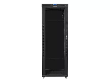 Lanberg Szafa instalacyjna rack stojąca 19 42U 800x1000 czarna, drzwi szklane LCD (Flat pack)