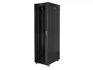 Lanberg Szafa instalacyjna rack stojąca 19 47U 800x1000 czarna, drzwi szklane LCD (Flat pack)