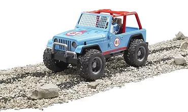 BRUDER Jeep Cross Country Racer niebieski z figurką