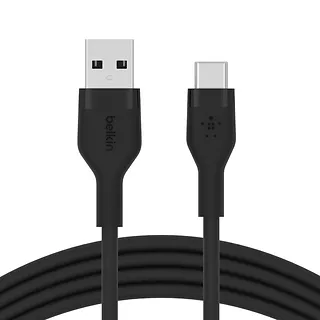 Belkin Kabel BoostCharge USB-A do USB-C silikonowy 2m, czarny