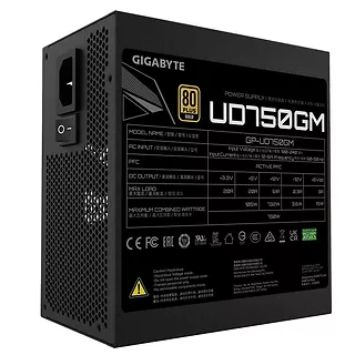 Gigabyte Zasilacz modularny UD750GM 750W 80PLUS GOLD ATX