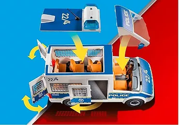 Playmobil Zestaw City Action 70 899 Transporter policyjny ze światłem i dźwiękiem