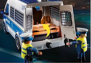 Playmobil Zestaw City Action 70 899 Transporter policyjny ze światłem i dźwiękiem