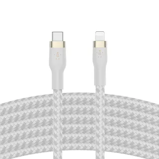 Belkin Kabel BoostCharge USB-C/Lightning Silikonowy w oplocie 2m biały