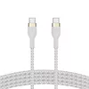 Belkin Kabel BoostCharge USB-C/USB-C silikonowy w oplocie 2m, biały