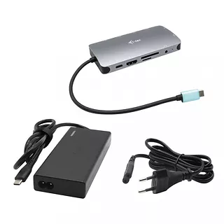 i-tec Stacja dokująca USB-C Metal Nano Dock HDMI/VGA z LAN + Zasilacz uniwerslany 77W