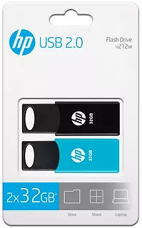 HP Inc. Pendrive 32GB USB 2.0 TWINPACK HPFD212-32-TWIN