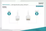 Digitus Kabel do transmisji danych/ładowania USB C/Lightning MFI 2m Biały