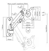 Gembird Ramię regulowane  do monitora do montażu na ścianie, do 27 cali/7 kg