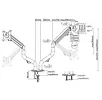 Gembird Ramię na dwa monitory biurkowe (regulowane), od 17 cali do 32 cali, obciążenie do 8kg