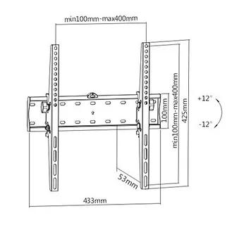 Gembird Uchwyt ścienny do telewizora (regulowany), 32 cale-55 cali,  (40 kg)