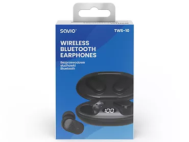 Słuchawki bezprzewodowe Bluetooth 5.3 SAVIO TWS-10 Bateria 5h IPX4