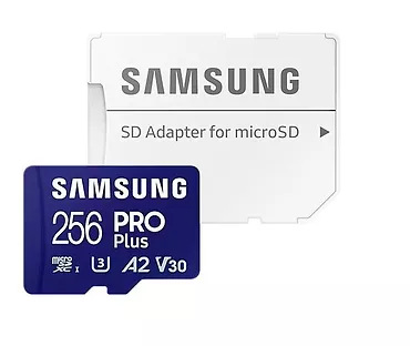 Samsung Karta pamięci microSD PRO Plus MD-MD256SA/EU + adapter