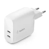 Belkin Dwuportowa ładowarka BoostCharge 40W Dual 20W USB-C PD biała