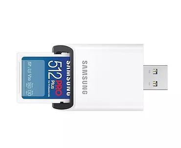 Samsung Karta pamięci SD PRO Plus MB-SD512SB/WW 512GB + czytnik