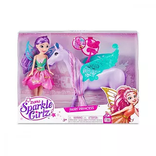 ZURU Sparkle Girlz Lalka Wróżka z koniem jednorożcem 10.5 cm zestaw