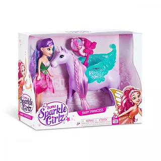 ZURU Sparkle Girlz Lalka Wróżka z koniem jednorożcem 10.5 cm zestaw