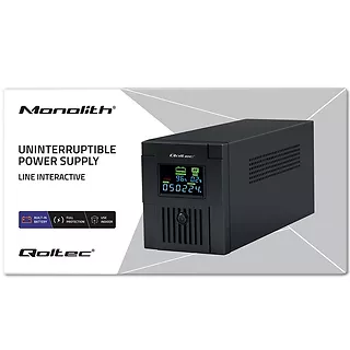 Qoltec Zasilacz awaryjny UPS | Monolith | 1500VA | 900W | LCD | USB