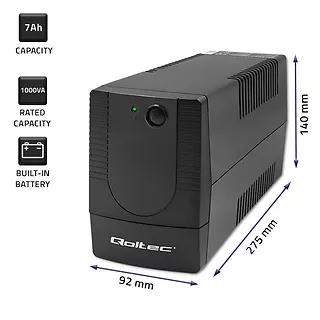 Qoltec Zasilacz awaryjny UPS | Monolith | 1000VA | 600W