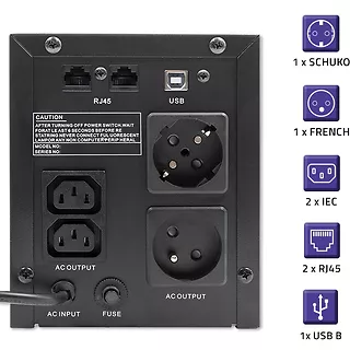 Qoltec Zasilacz awaryjny UPS | Monolith | 2000VA | 1200W