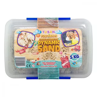 TUBAN Piasek dynamiczny 5kg w pudełku, naturalny