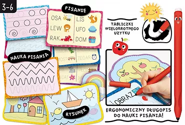 Lisciani Zestaw edukacyjny Montessori Pen Szkoła pisania z 18 tabliczkami