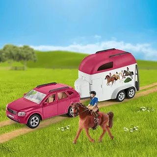 Schleich Zestaw figurek Samochód z przyczepą podstawowy Horse Club