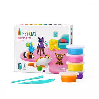 Tm Toys Hey Clay Masa plastyczna Puchate zwierzaki