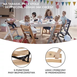 Kinderkraft Krzesełko do karmienia ENOCK NATURAL WHITE