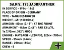 Cobi Klocki Klocki Historical Collection WWII Sd.Kfz.173 Jagdpanther 950 klocki