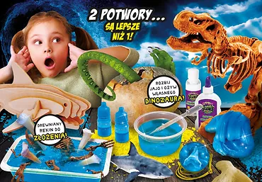 Lisciani Zestaw edukacyjny Crazy Science - Rekiny i dinozaury