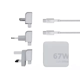 Xtorm Adapter podróżny GaN Ultra 67W wtyczki EU,US,UK + kabel USB-C PD