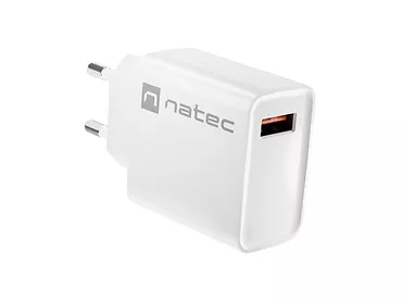 Natec Ładowarka sieciowa Ribera 1x USB-A 18W Biała