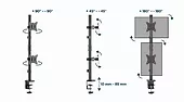 Gembird Uchwyt na  2 monitory 17-32 max. 9kg