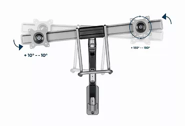 Gembird Uchwyt ścienny na 2 monitory 17-32 cali 8kg