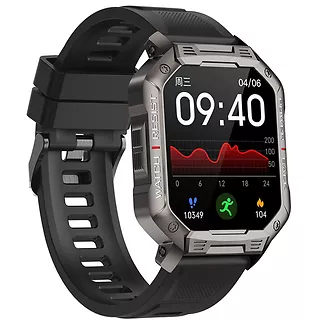 Kumi Smartwatch U3 Pro 1.83 cala 400 mAh Czarny