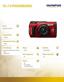 Olympus Aparat TG-7 czerwony