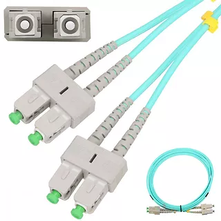 Extralink Patch cord SC/APC-SC/APC MM OM3 DUPLEX 3.0mm 5m