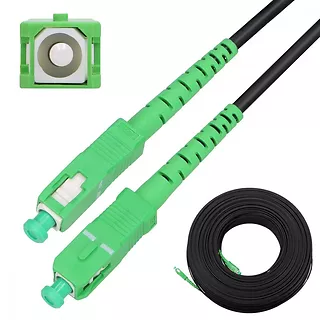 Extralink Patchcord SC/APC-SC/APC SM G.657A2 SIMPLEX 10m ROUND DROP