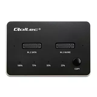 Qoltec Stacja dokująca dysków SSD M.2 | NVMe | SATA | USB-C | DUAL 2 x  2TB