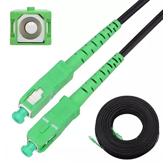 Extralink Patchcord SC/APC-SC/APC SM G.657A2 SIMPLEX 80m Flat Drop