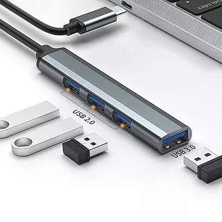 Qoltec HUB adapter USB-C 3.1 4w1 | USB 3.0 | 3x USB 2.0