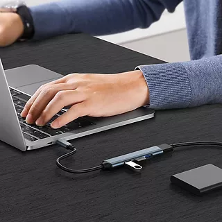 Qoltec HUB adapter USB-C 3.1 4w1 | USB 3.0 | 3x USB 2.0