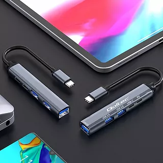 Qoltec HUB adapter USB-C 3.1 5w1 | USB-C PD | USB-C | 2x USB 2.0 | USB  3.0