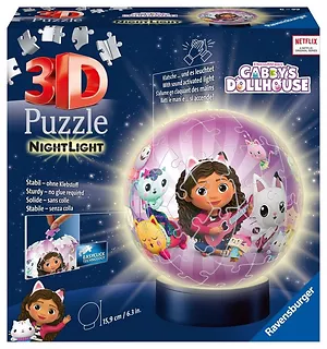 Ravensburger Polska Puzzle 3D Świecąca kula Koci Domek Gabi